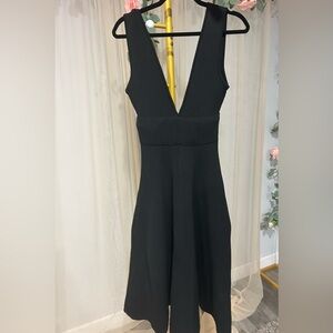 Elegant Black Heavy Knit Sleeveless Midi Dress